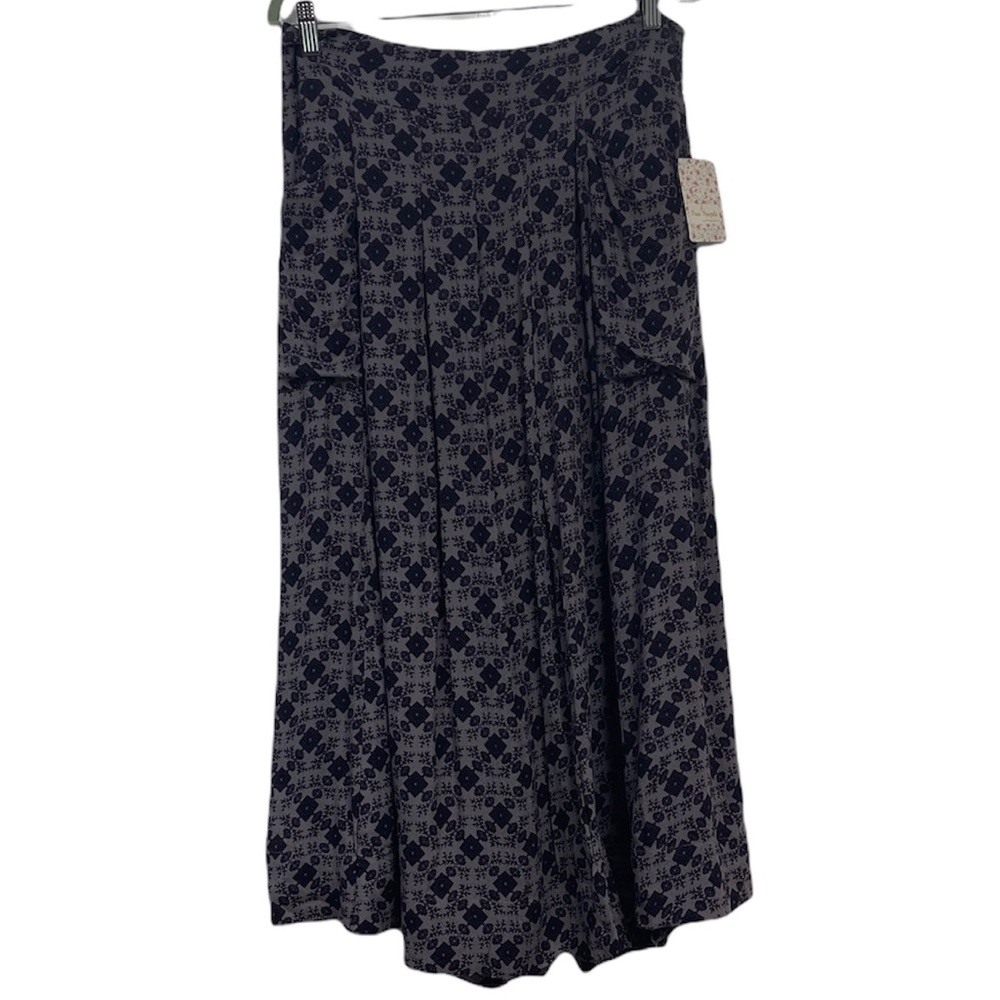 NWT Free People Women’s Wide Leg Pants Black Combo OB467895 Size L